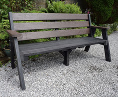 Sloper recycled plastic bench