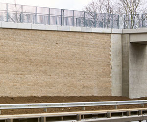 Modular block-faced reinforced soil walls