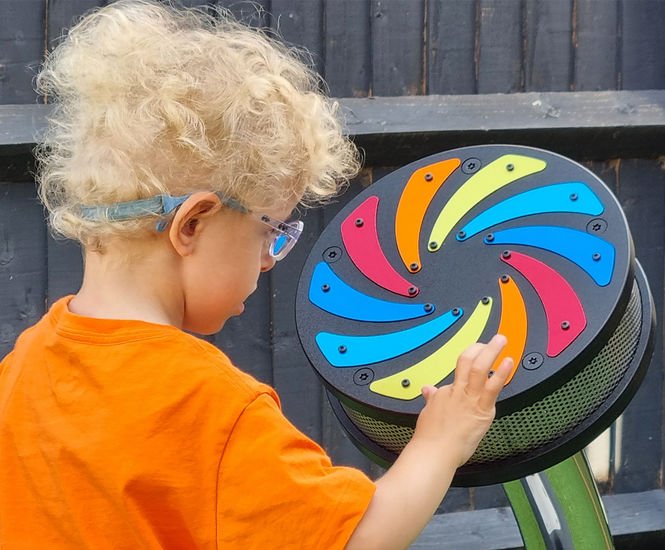 Tropical Cyclone - colourful outdoor rain sound sensory percussion wheel