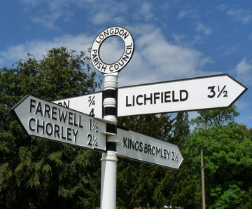 Traditional fingerpost signs