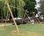 Timber-effect, steel-framed swing for park refurbishment 0