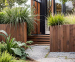 Bespoke timber-clad steel planters for high-end projects