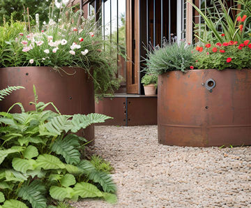Bespoke corten steel planters