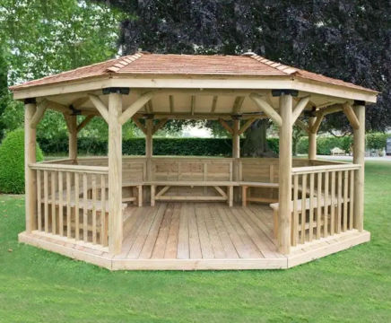 Oval timber gazebos