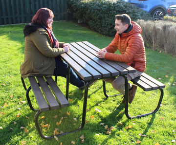 Clifton - recycled plastic and mild steel picnic table