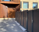 Italia-80 steel louvred grille fencing
