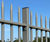 Siena: mild steel railing fence with conified top 1