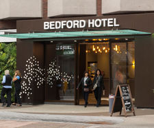 Refurbishment of frontage at Bedford Hotel, London