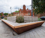 Corten steel and timber planter/benches - Daventry - on this page