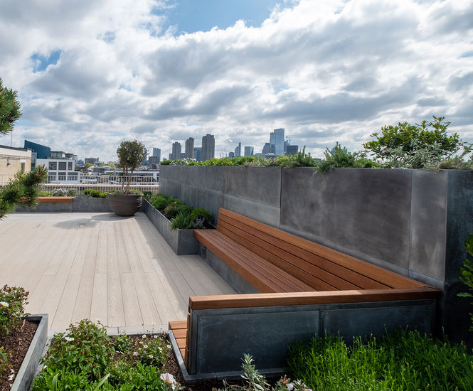 Bespoke planters and seating for terraces - The Bindery