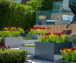 Bespoke powder-coated steel planters