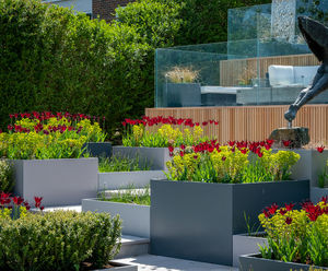 Bespoke powder-coated steel planters