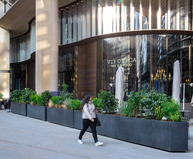 Bespoke steel street planters, 10 Hammersmith Grove