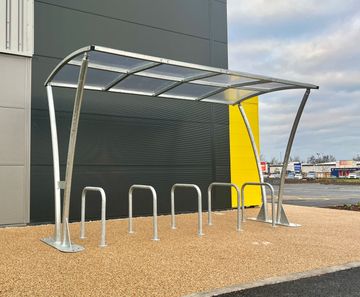 Tatham freestanding cycle shelter with roof