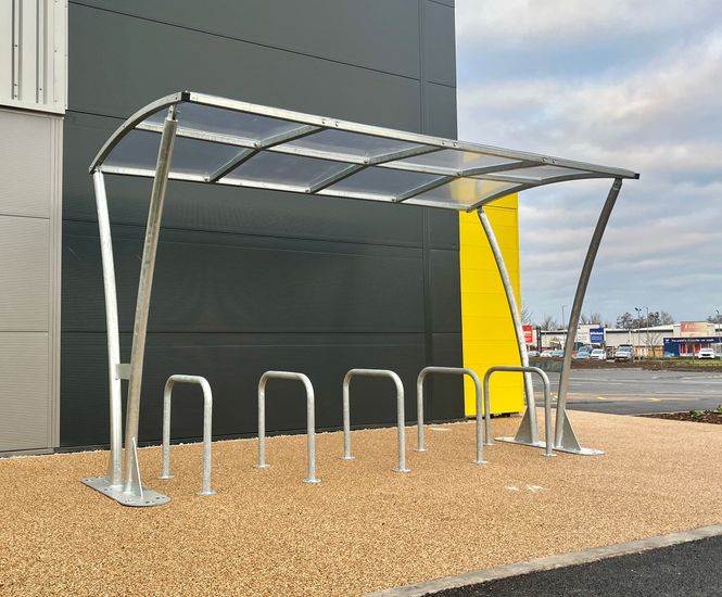 Tatham freestanding cycle shelter with roof