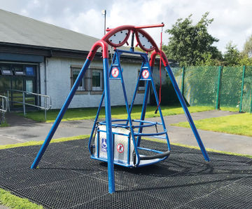 Inclusive Wheelchair Swing - steel playground swing for wheelchair users