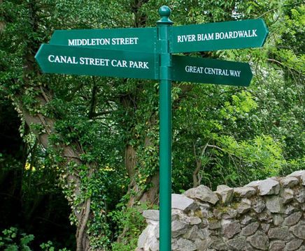 Aluminium fingerpost assembly