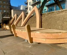 Bespoke boat seating and arches for White Hart Dock