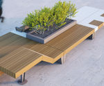 Isolaurbana steel, timber and concrete seating and planter units