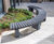 Langley LBN126 - recycled plastic and steel curved bench 0