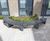 Langley LBN126 - recycled plastic and steel curved bench 2