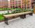 Langley slatted timber top and steel bench - LBN119 5