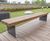 Langley slatted timber top and steel bench - LBN119 4