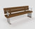 Langley timber-slatted top and steel seat - LST108 1