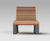 v56 hardwood and steel sun lounger 3