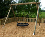 Inclusive Basket Swing - outdoor swing with steel basket for group play - on this page