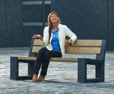 Matrix 05 - recycled plastic bench with backrest - on this page
