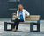 Matrix 05 - recycled plastic bench with backrest 0