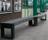 Canvas 30 Degree - 1.9m curved recycled plastic bench - on this page
