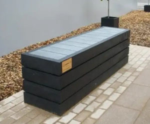 Agora - contemporary recycled plastic bench, 1.8m