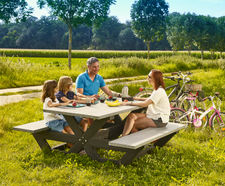 Cross Picnic Table - recycled plastic outdoor dining and seating