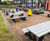 Lyon picnic table with step-through bench seats 2