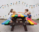Recycled plastic picnic tables for toddlers to teens