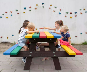 Recycled plastic picnic tables for toddlers to teens