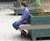 Recycled plastic outdoor bench and planter unit for children 1