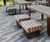 QUAY FSC timber and steel stool 0