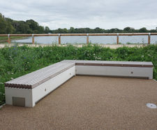 SOCA - contemporary outdoor timber bench with base options