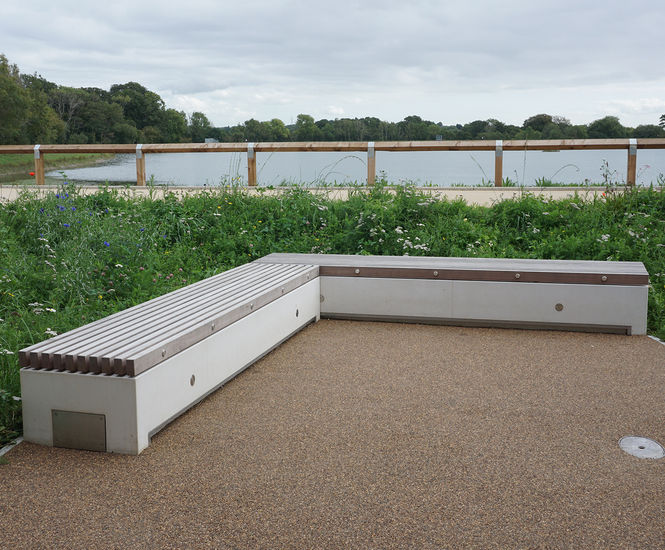 SOCA - contemporary outdoor timber bench with base options
