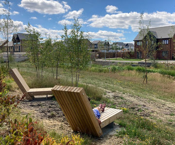 QUAY FSC timber and steel lounger