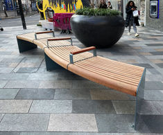ILFORD curved heavy-duty FSC hardwood and steel seat