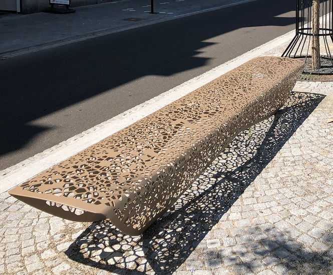 OSSO contemporary mild steel bench