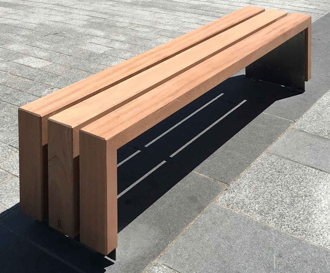 Wood BLOC heavy-duty hardwood bench