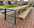 MURTON FSC hardwood and steel picnic table and benches 0