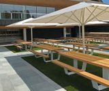 PIK wheelchair-accessible steel and timber picnic table - on this page