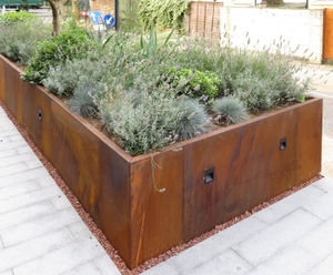 Bespoke corten steel planters