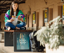 Steora Solar Bench - solar-powered smart bench with phone charging